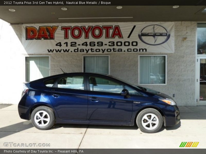 Nautical Blue Metallic / Bisque 2012 Toyota Prius 3rd Gen Two Hybrid