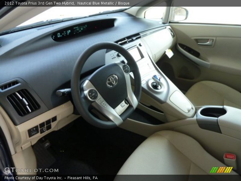 Nautical Blue Metallic / Bisque 2012 Toyota Prius 3rd Gen Two Hybrid