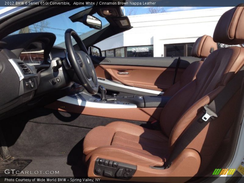  2012 6 Series 650i Convertible Cinnamon Brown Nappa Leather Interior