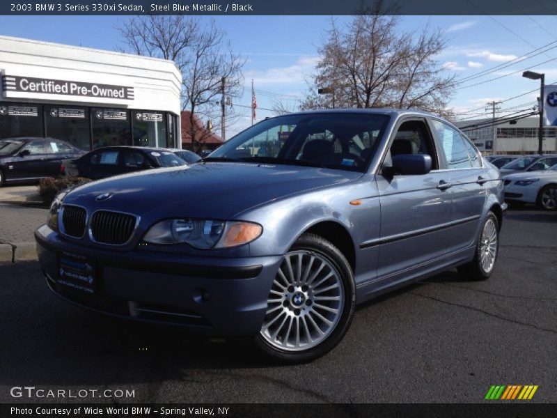 Steel Blue Metallic / Black 2003 BMW 3 Series 330xi Sedan