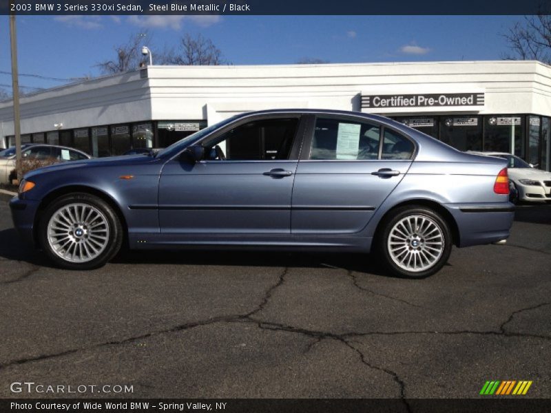 Steel Blue Metallic / Black 2003 BMW 3 Series 330xi Sedan