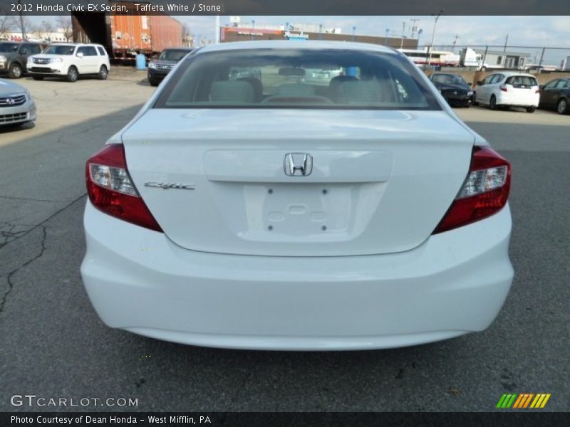 Taffeta White / Stone 2012 Honda Civic EX Sedan