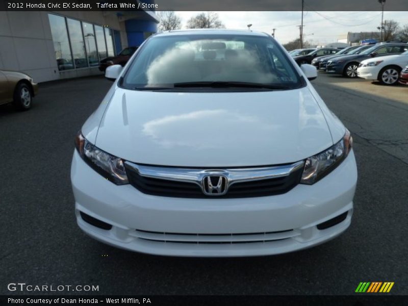 Taffeta White / Stone 2012 Honda Civic EX Sedan