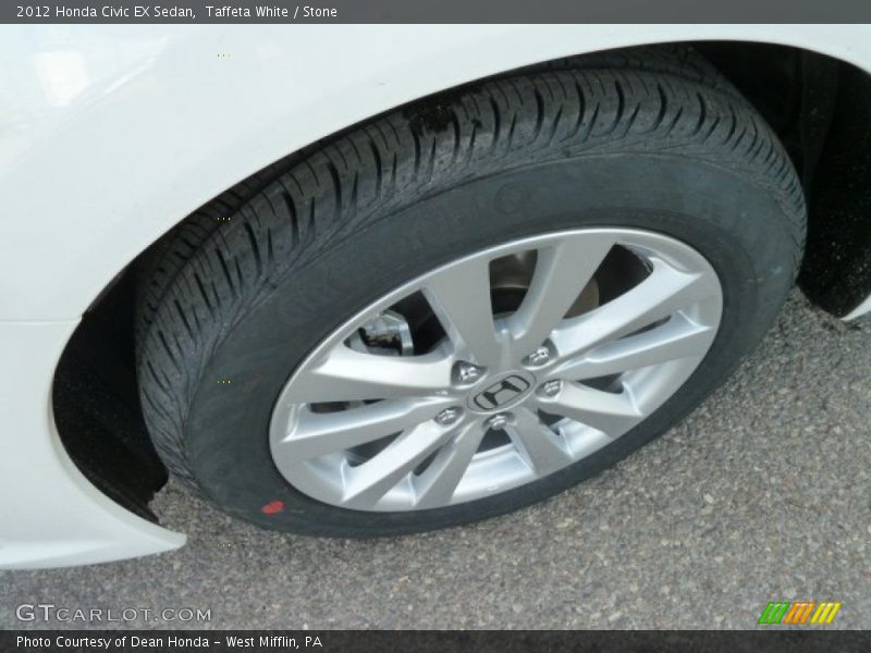 Taffeta White / Stone 2012 Honda Civic EX Sedan
