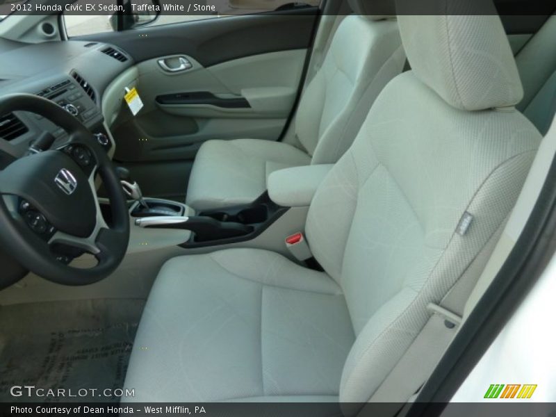 Taffeta White / Stone 2012 Honda Civic EX Sedan