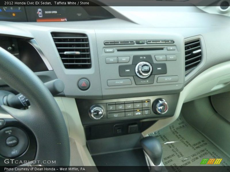 Taffeta White / Stone 2012 Honda Civic EX Sedan