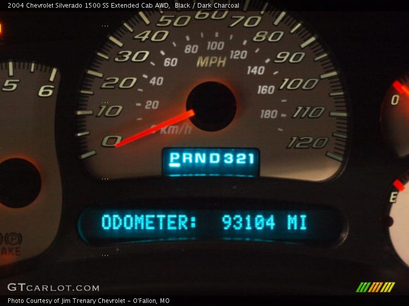 Black / Dark Charcoal 2004 Chevrolet Silverado 1500 SS Extended Cab AWD