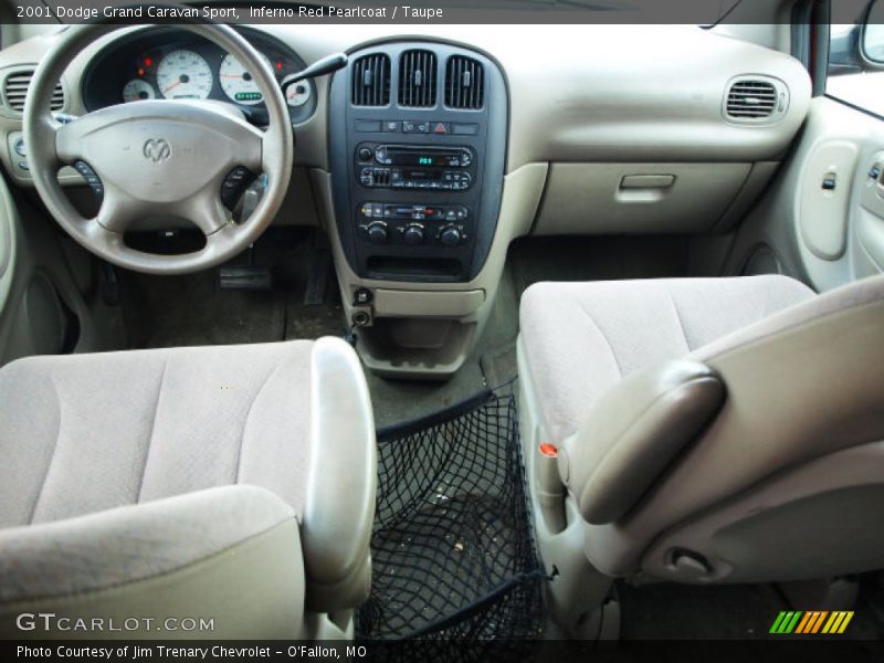 Inferno Red Pearlcoat / Taupe 2001 Dodge Grand Caravan Sport