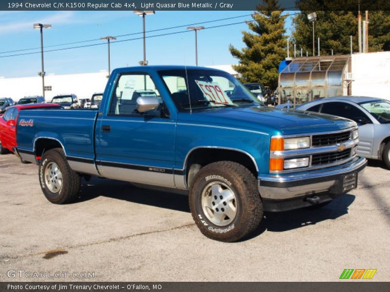 Light Quasar Blue Metallic / Gray 1994 Chevrolet C/K K1500 Regular Cab 4x4