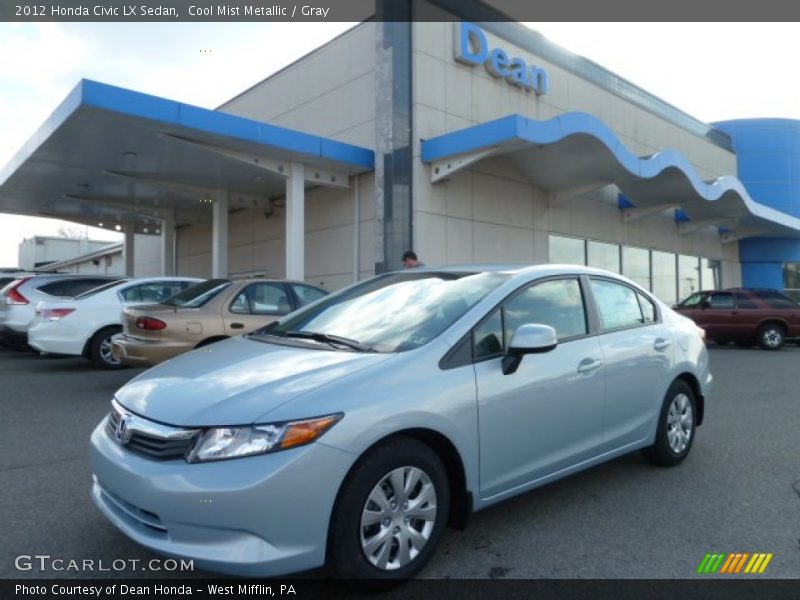 Cool Mist Metallic / Gray 2012 Honda Civic LX Sedan