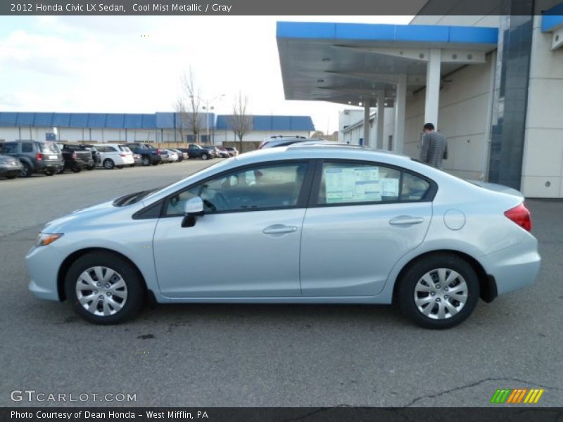 Cool Mist Metallic / Gray 2012 Honda Civic LX Sedan