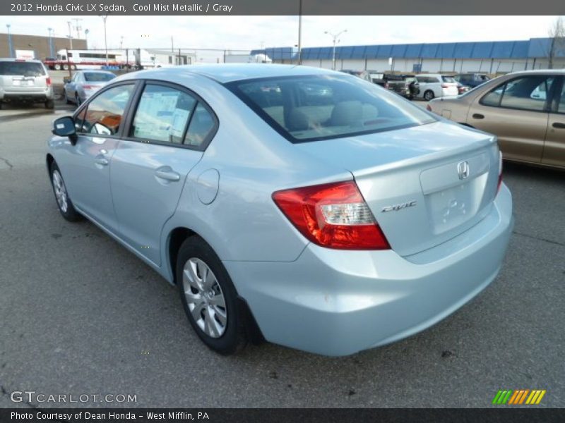 Cool Mist Metallic / Gray 2012 Honda Civic LX Sedan