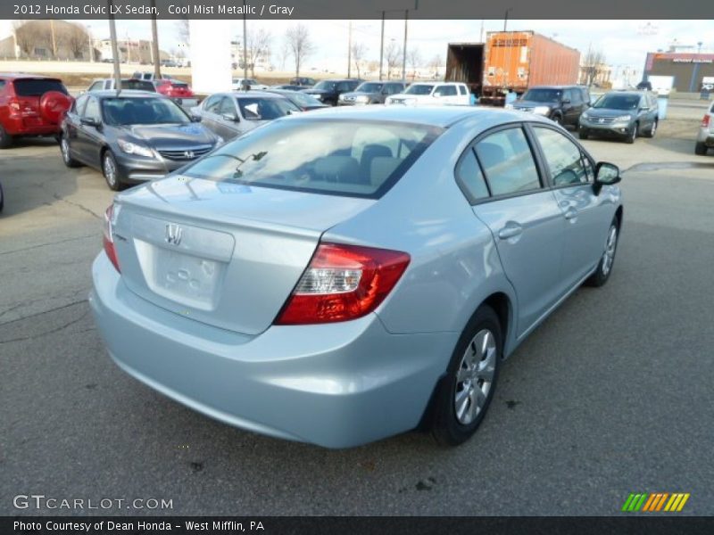 Cool Mist Metallic / Gray 2012 Honda Civic LX Sedan