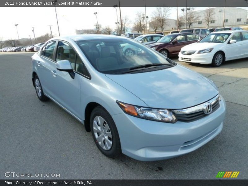 Cool Mist Metallic / Gray 2012 Honda Civic LX Sedan