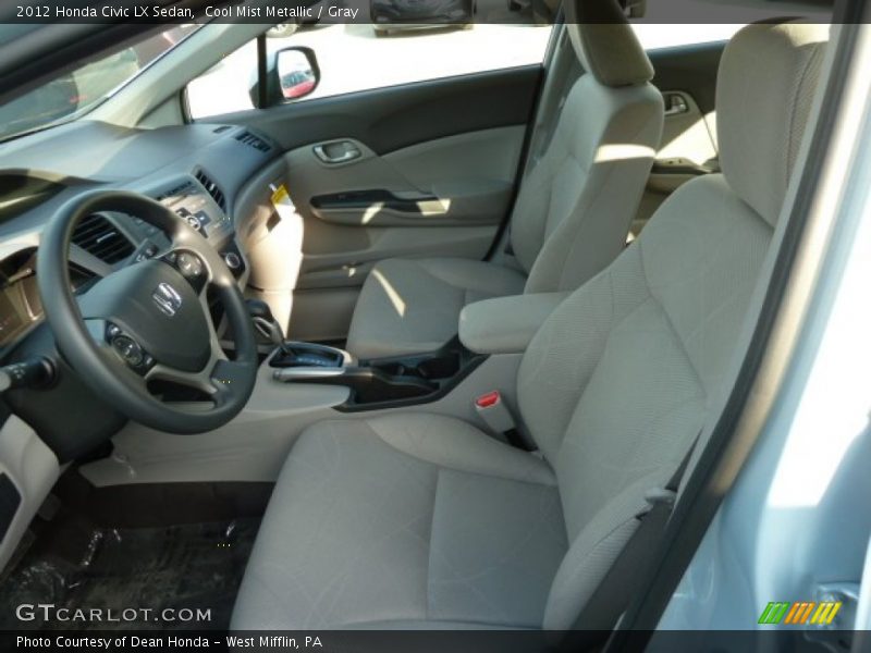 Cool Mist Metallic / Gray 2012 Honda Civic LX Sedan
