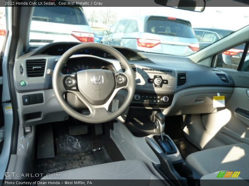Cool Mist Metallic / Gray 2012 Honda Civic LX Sedan