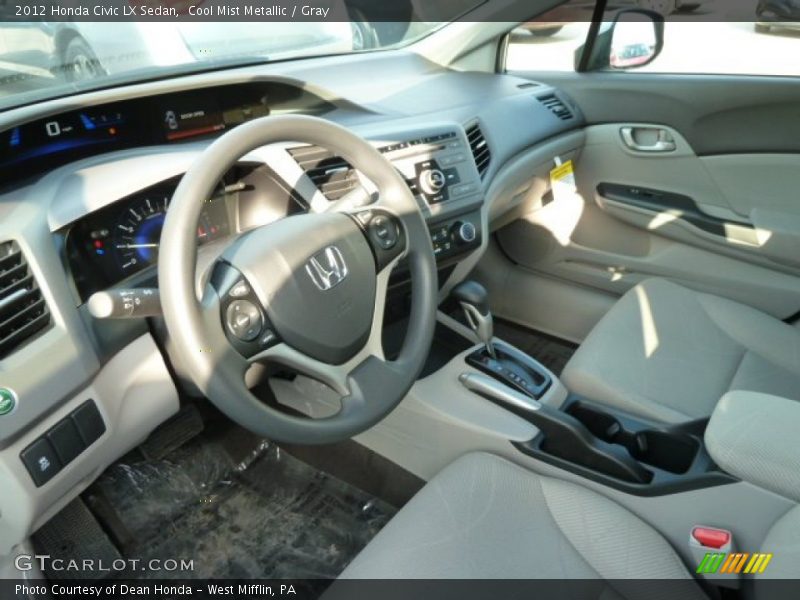 Cool Mist Metallic / Gray 2012 Honda Civic LX Sedan