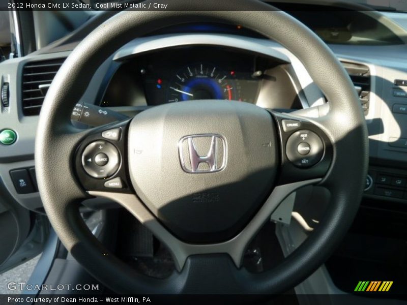 Cool Mist Metallic / Gray 2012 Honda Civic LX Sedan