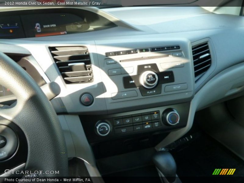 Cool Mist Metallic / Gray 2012 Honda Civic LX Sedan