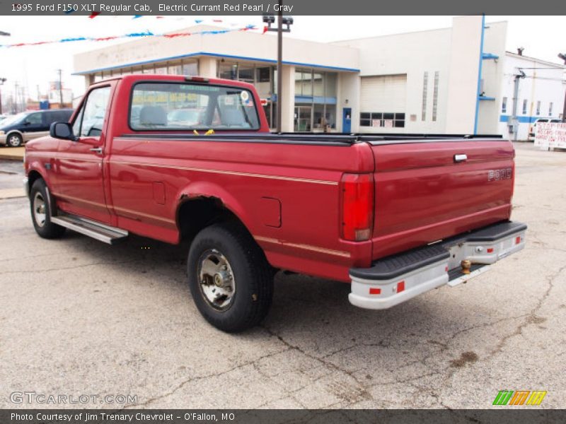 Electric Currant Red Pearl / Gray 1995 Ford F150 XLT Regular Cab