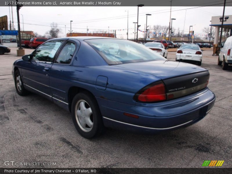Adriatic Blue Metallic / Medium Gray 1997 Chevrolet Monte Carlo LS