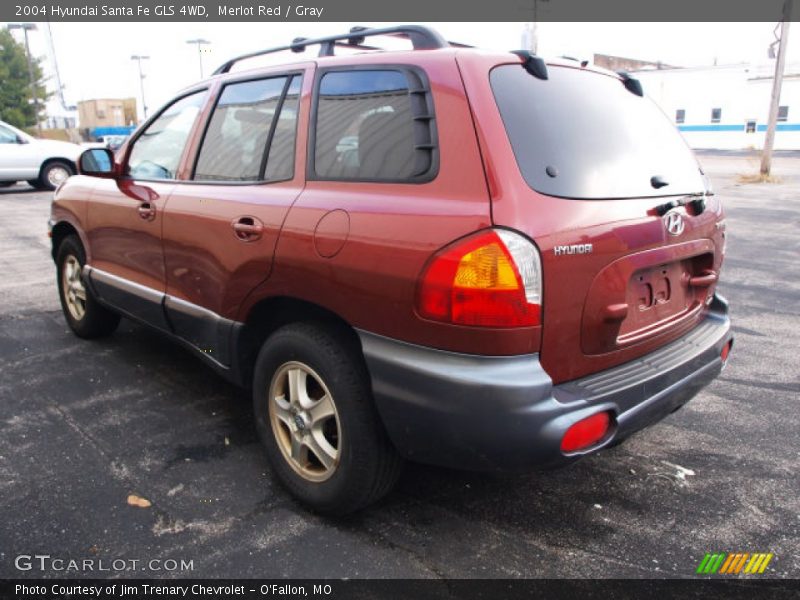 Merlot Red / Gray 2004 Hyundai Santa Fe GLS 4WD