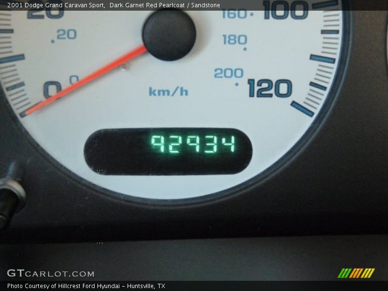 Dark Garnet Red Pearlcoat / Sandstone 2001 Dodge Grand Caravan Sport