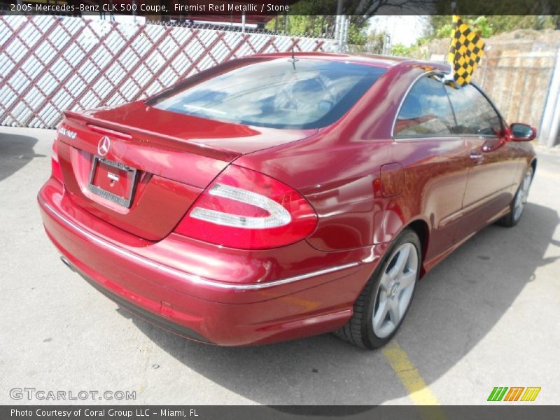 Firemist Red Metallic / Stone 2005 Mercedes-Benz CLK 500 Coupe