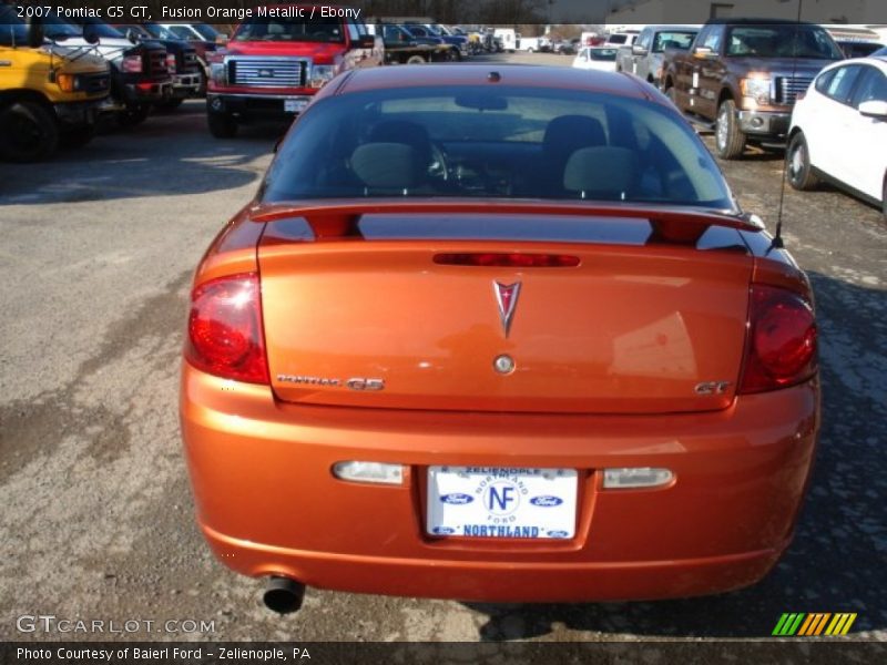 Fusion Orange Metallic / Ebony 2007 Pontiac G5 GT