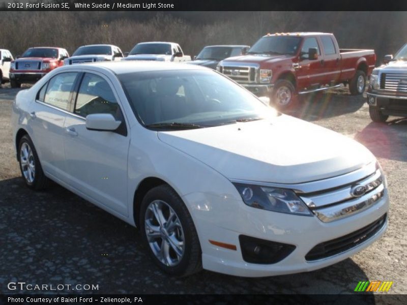 White Suede / Medium Light Stone 2012 Ford Fusion SE