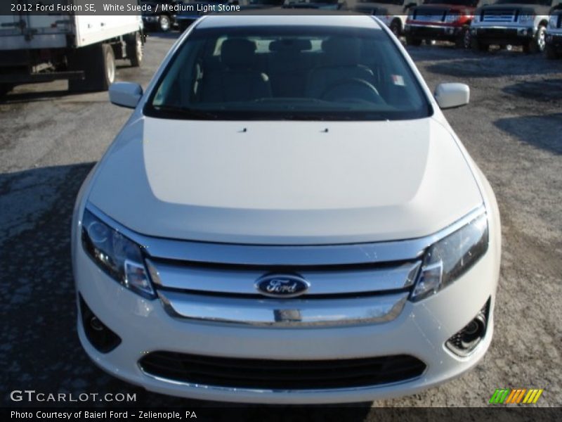 White Suede / Medium Light Stone 2012 Ford Fusion SE