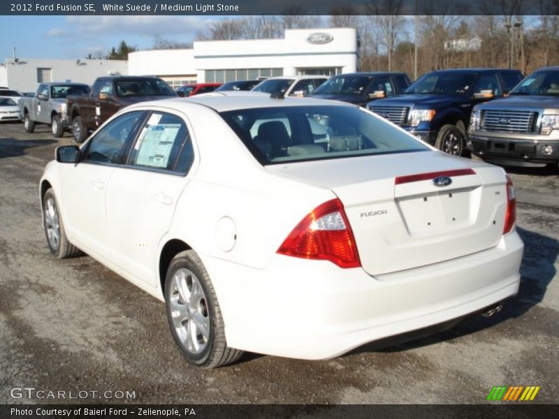 White Suede / Medium Light Stone 2012 Ford Fusion SE