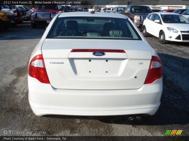 White Suede / Medium Light Stone 2012 Ford Fusion SE