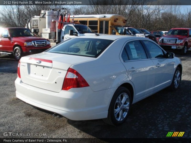 White Suede / Medium Light Stone 2012 Ford Fusion SE