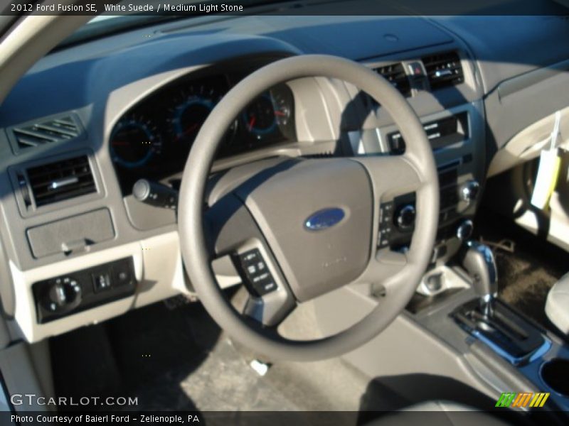 White Suede / Medium Light Stone 2012 Ford Fusion SE