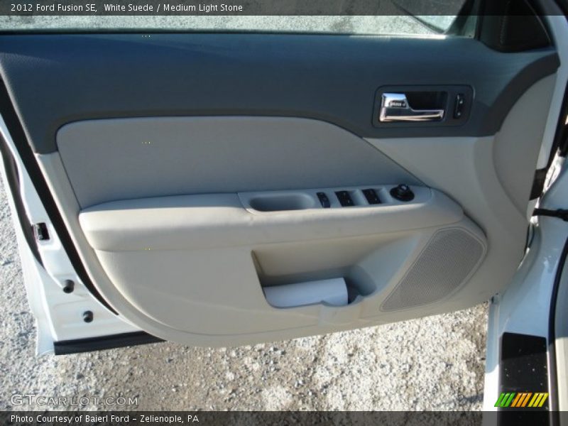 White Suede / Medium Light Stone 2012 Ford Fusion SE