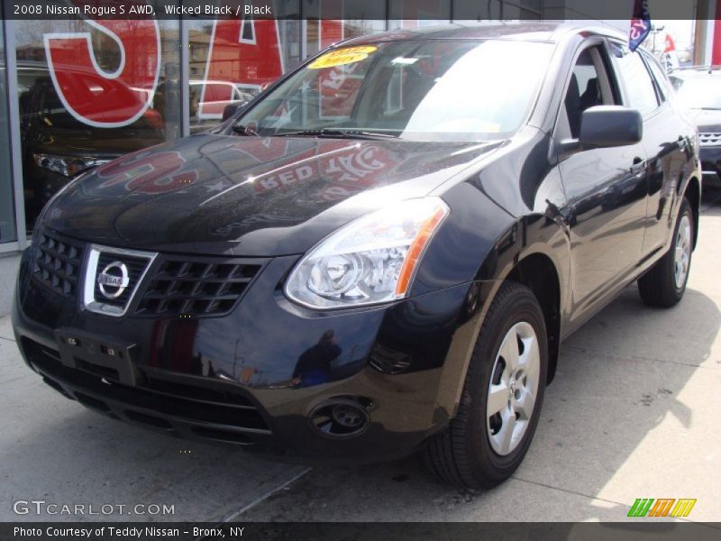 Wicked Black / Black 2008 Nissan Rogue S AWD