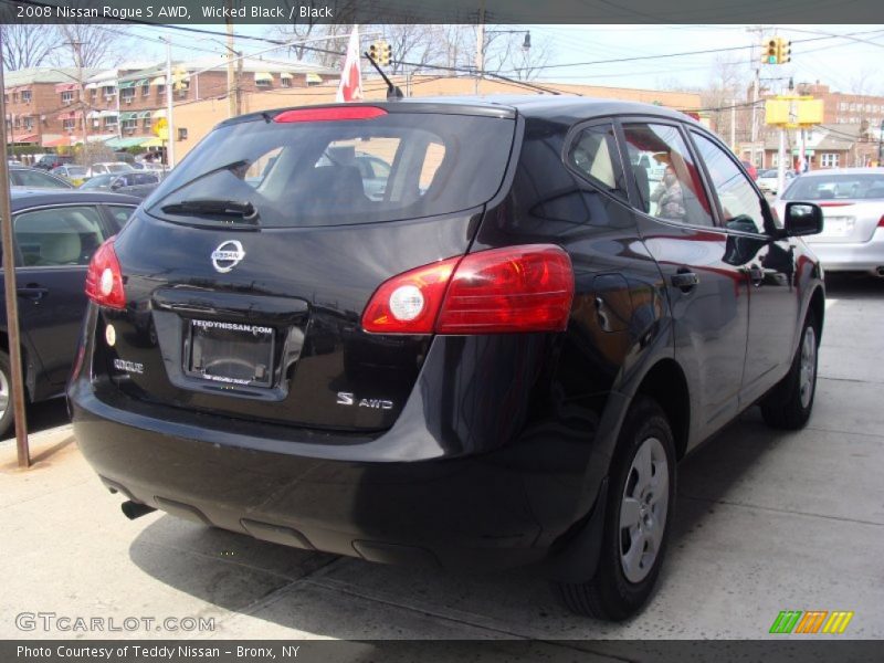 Wicked Black / Black 2008 Nissan Rogue S AWD
