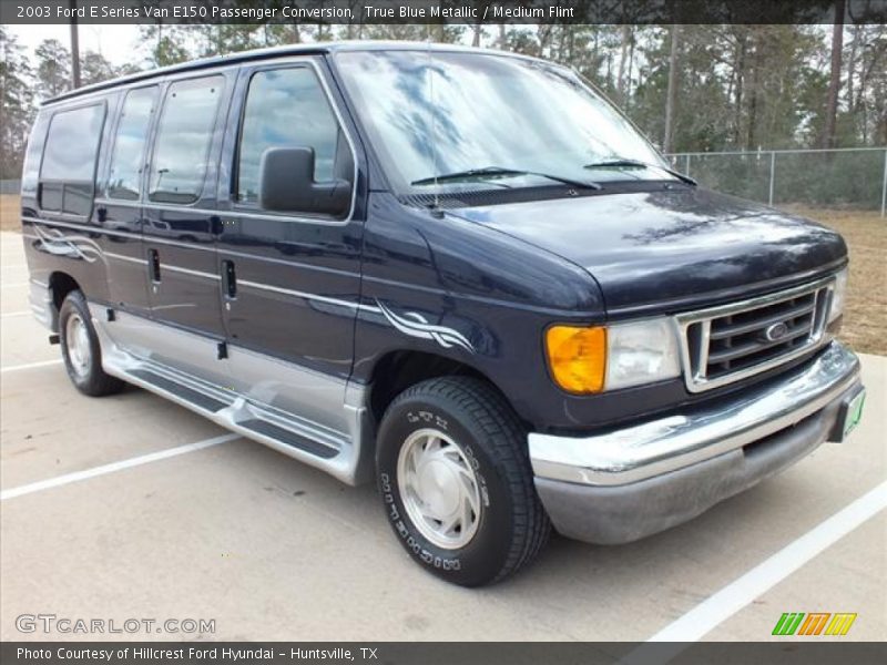 True Blue Metallic / Medium Flint 2003 Ford E Series Van E150 Passenger Conversion