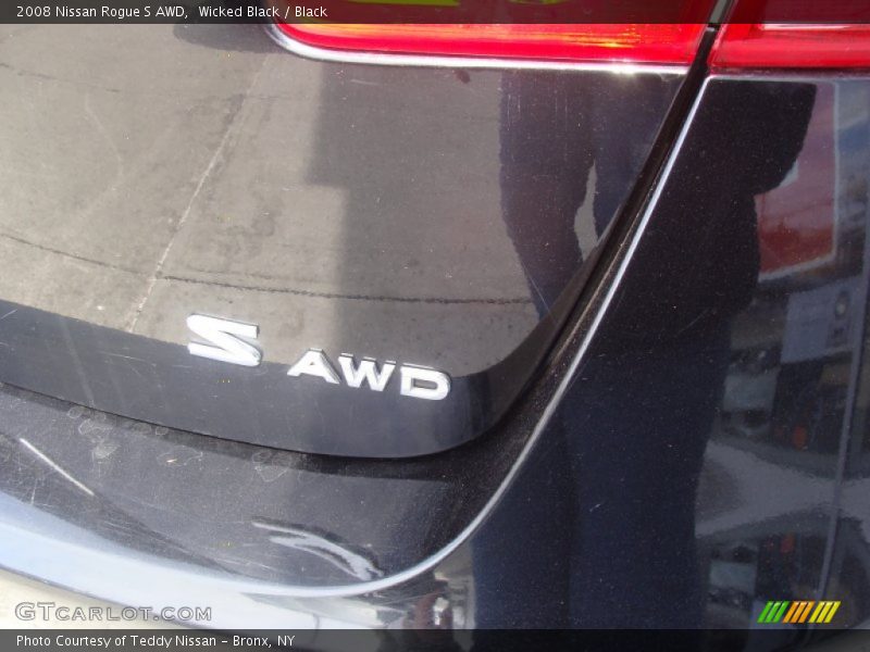 Wicked Black / Black 2008 Nissan Rogue S AWD