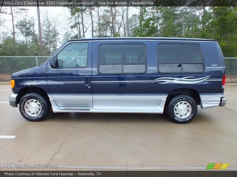 True Blue Metallic / Medium Flint 2003 Ford E Series Van E150 Passenger Conversion