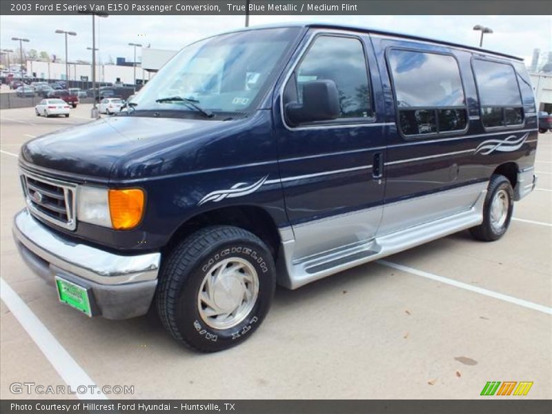 True Blue Metallic / Medium Flint 2003 Ford E Series Van E150 Passenger Conversion