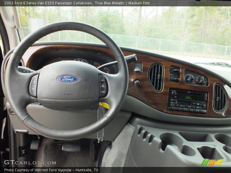 True Blue Metallic / Medium Flint 2003 Ford E Series Van E150 Passenger Conversion
