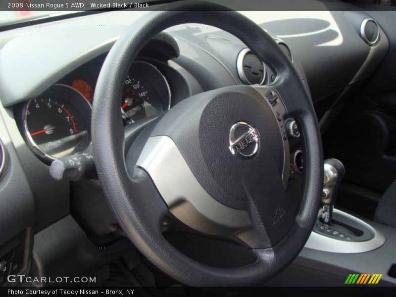 Wicked Black / Black 2008 Nissan Rogue S AWD