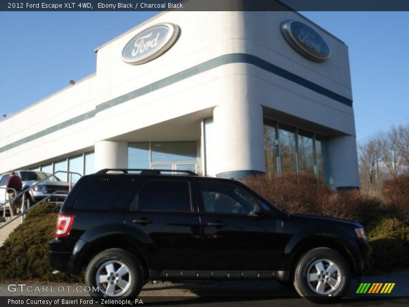 Ebony Black / Charcoal Black 2012 Ford Escape XLT 4WD