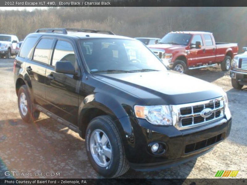 Ebony Black / Charcoal Black 2012 Ford Escape XLT 4WD