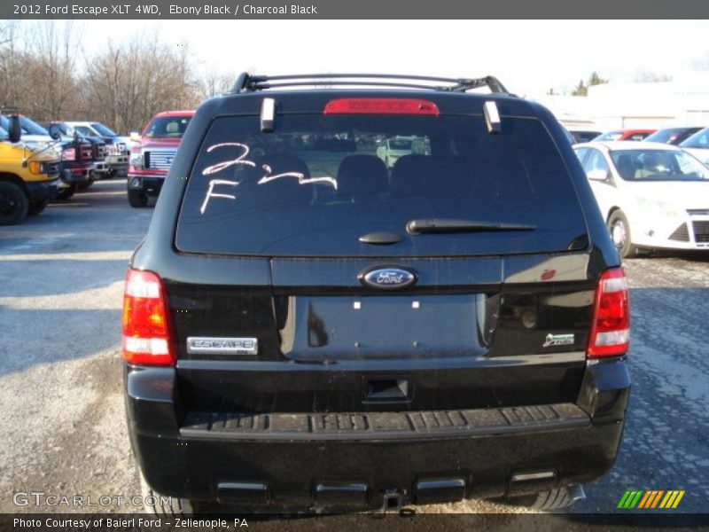 Ebony Black / Charcoal Black 2012 Ford Escape XLT 4WD