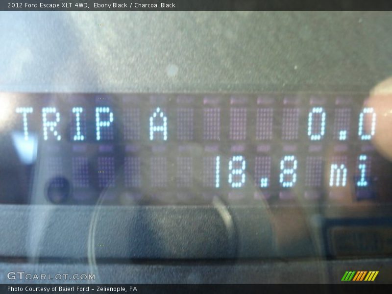 Ebony Black / Charcoal Black 2012 Ford Escape XLT 4WD