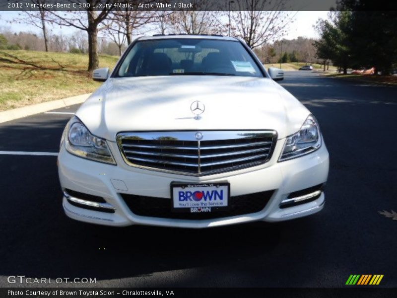 Arctic White / Black 2012 Mercedes-Benz C 300 Luxury 4Matic