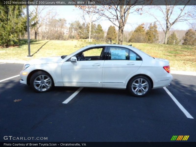 Arctic White / Black 2012 Mercedes-Benz C 300 Luxury 4Matic